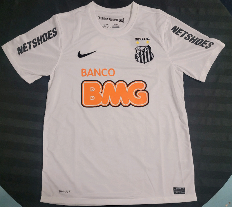 New - Santos FC 2012/13 Retro Home Jersey, Neymar Jr #11 . Size Large .