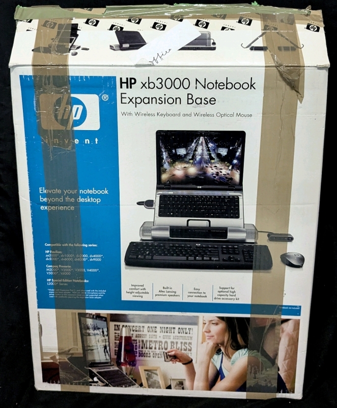 As-New HP xb3000 Notebook Expansion Base with Wireless Keyboard & Optical Mouse