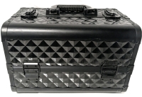 New Makeup Train Case Organizer with Keys & Crossbody Strap | 13.5" x 9" x 9" Tall