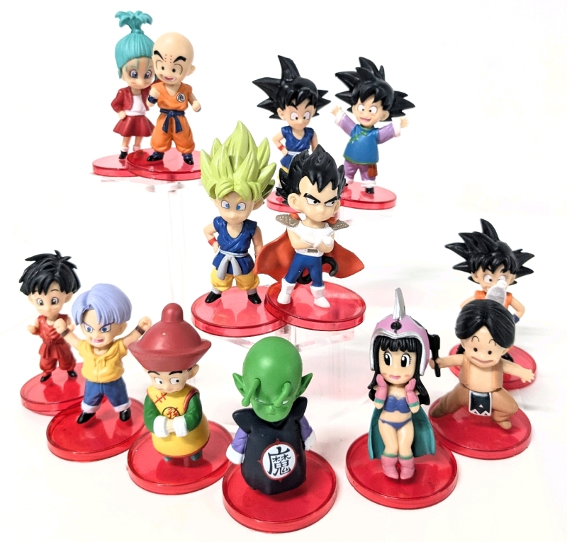 13 New DBZ Dragonball Z Style Anime Figures on Bases | Up to 3" Long
