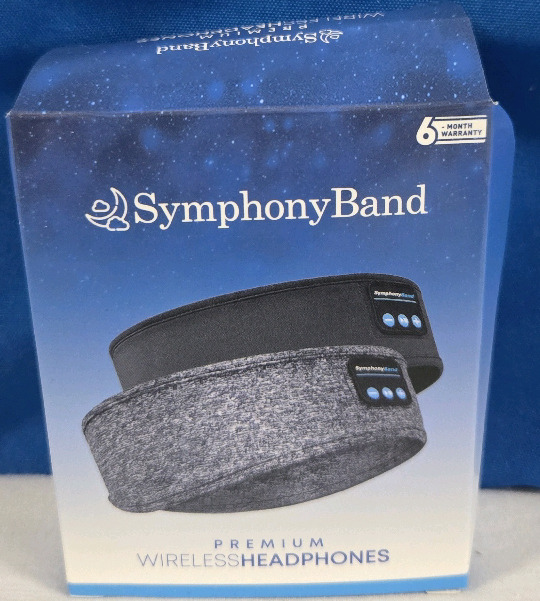 New | Symphony Band Sleep Headphones | 5.2 Bluetooth Sleep Mask w/ Music and Ultra Thin Speakers