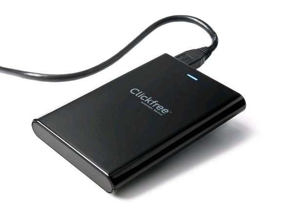 New - Clickfree Automatic Backup 750gb External Hard Drive Portable Backup . Sealed