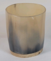 Ox Horn Drinking Cup / Shot Glass , measures 3 1/4" tall