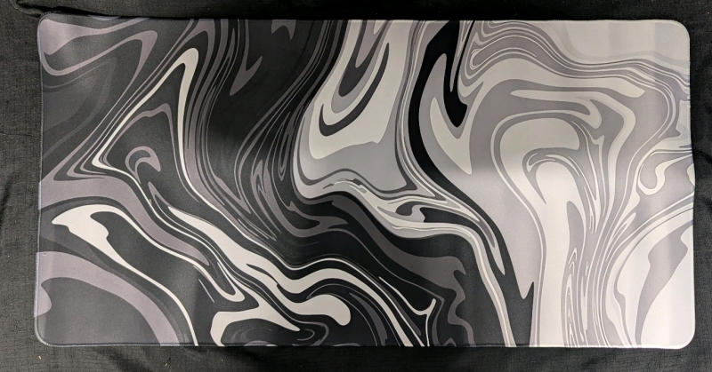 New: Large Deskmat - Hydrodipped Style - Stitched Edges - 78cm Wide x 40cm Tall