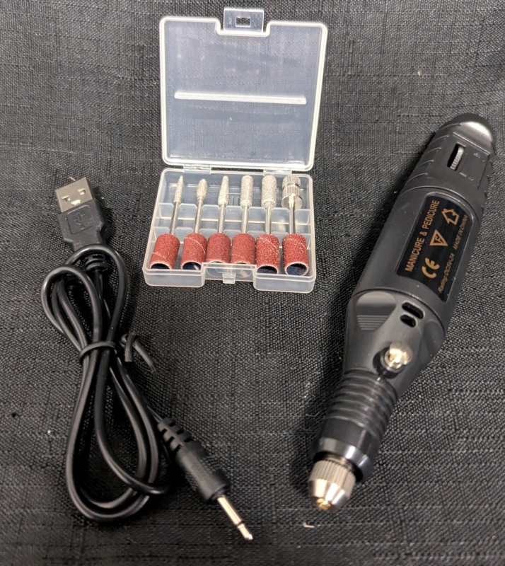 New: Manicure/Pedicure Set - Electric Nail Drill - Comes With Bits and Cable