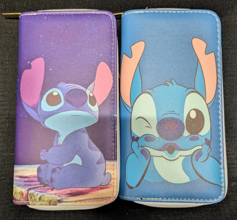 2 New: Stitch-Themed Wallets - Both 29cm x 10cm