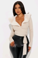 New Size XLarge Snow Fall Faux Fur Sweater - Fashion Nova