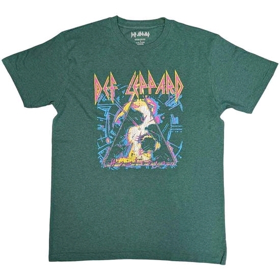 New Size Med Def Leppard HYSTERIA T-Shirt , Green . . Official Def Leppard Merch T-Shirt w/Tag