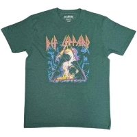 New Size Med Def Leppard HYSTERIA T-Shirt , Green . . Official Def Leppard Merch T-Shirt w/Tag