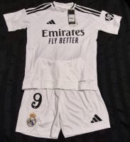 New Kids Size 24 (5-6yrs) ADIDAS Madrid Home #9 MBAPPE Jersey & Shorts Slim Fit
