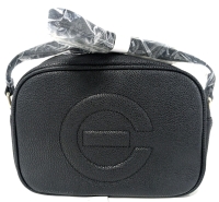 Gorgeous New ELIZABETH GRANT Crossbody PU Leather Purse with Leopard Print Lining & Gold Hardware | 8.5" x 3.75" x 7" (excl Strap)