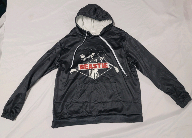 New BEASTIE BOYS Black Hoodie (double sided) , Size Large