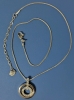 SWAROVSKI Circle pendant Round shape, White, Rhodium plated on 18" Length SWAROVSKI Chain - 2