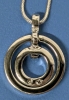 SWAROVSKI Circle pendant Round shape, White, Rhodium plated on 18" Length SWAROVSKI Chain - 5