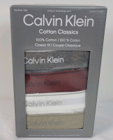 New Size Medium 5-Pack Calvin Klein Cotton Classics Mens Hip Briefs Retail $70