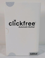 New - Clickfree Automatic Backup 320gb External Hard Drive Portable Backup . Sealed