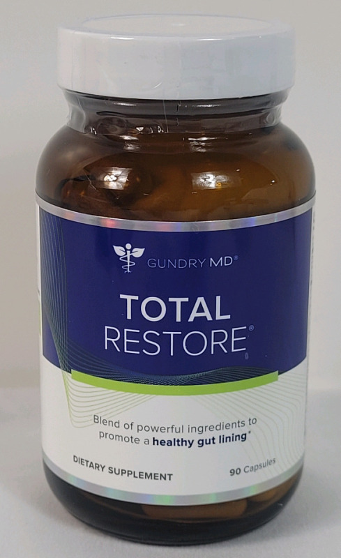 New - Gundry MD Total Restore Gut Lining Support, Digestive Supplement for Gastrointestinal Wellness , 90 Capsules, 30 Day Supply . Sealed