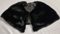 New Black Faux Fur Stole
