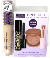 New TARTE 3-Pack Mini Starter Set (Mascara, Blush, Lip Balm) & Double Duty Beauty Shape Tape Contour Concealer &bull; 22N Light Neutral (10ml)