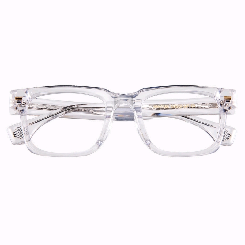 New DONAHUGH by Charles Axel O Clear Acetate Prescription Glasses | Single Prescription L: -1.25 R: -1.25 | Retails for Over $75