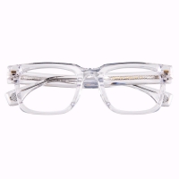 New DONAHUGH by Charles Axel O Clear Acetate Prescription Glasses | Single Prescription L: -1.25 R: -1.25 | Retails for Over $75