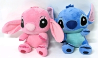 2 New Adorable Plush Stitch & Angel-Style Window Swingers with Suction Cups | 7" Tall ea