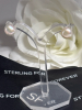 New 925 Sterling Silver Baroque Pearl Stud Earrings - 2