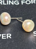 New 925 Sterling Silver Baroque Pearl Stud Earrings - 5