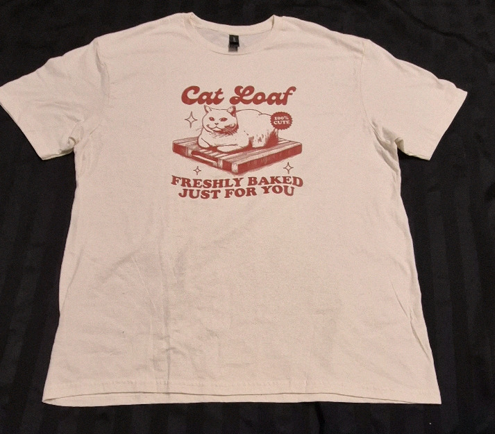 New Size XL Graphic Cat Loaf T-Shirt