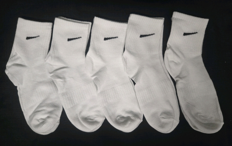 5 New Pairs of Micro Crew Socks | One Size Fits Most