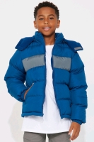 New Kids Size 16 Mini Ready For The Colder Weather Puffer Jacket - Navy/combo Retails for $51