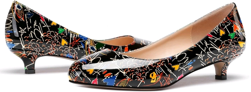 New Size 8.5 WAYDERNS Round Toe Slip On Low Kitten Heel Pumps - Heel 1.5"