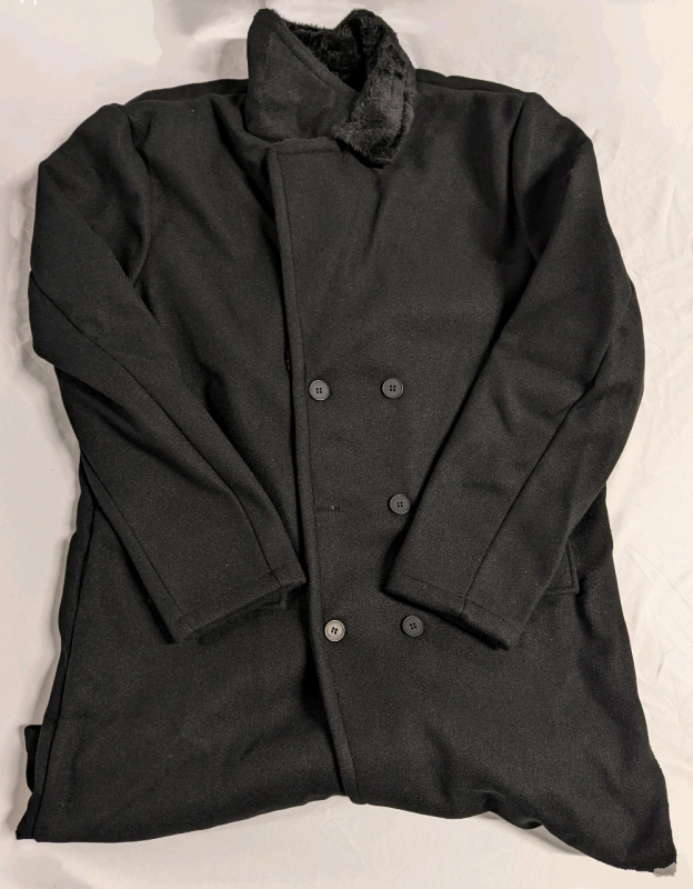New Men's XL Fleece Lined Peacoat.