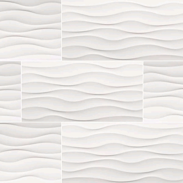 New - 192 ft² - Premium Ceramic Dymo Wavy Ceramic Tile