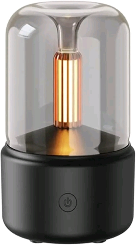 New - Candlelight Aromatherapy Air Diffuser Machine . Portable Essential Oil Diffuser Noiseless 120ML Aroma Diffuser Waterless Auto-Off Protection
