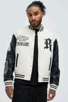 New Men's Small | NOVA MEN Spring Game Varsity Jacket (Cream) | Retails for $96!