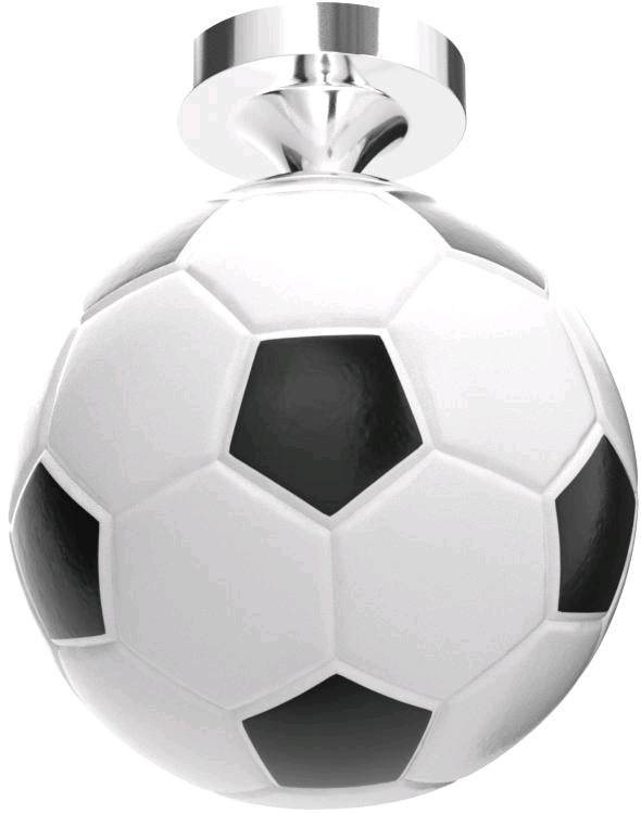 New Wired Glass Soccer Ball / Football Ceiling Light / Wall Light | 8" Tall