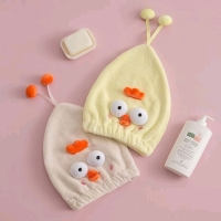 2 New Adorably Funky Chicken Fleece Hair-Drying Caps | One Size Fits Most