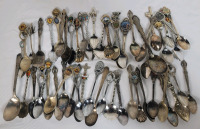 50+ Vintage Silver Plate Souvenir Spoons