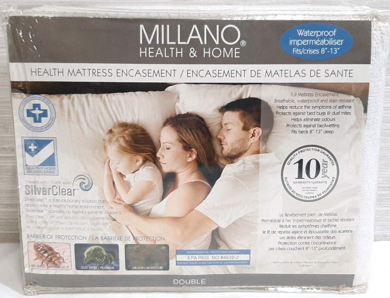 New Millano Health & Home Health Mattress Encasement for Double Sized Beds