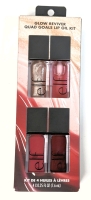 New E.L.F. Glow Reviver Quad Goals Lip Oil Kit : Crystal Baller, Rose Envy, Pink Quartz & Jam Session &bull; 7.6ml ea