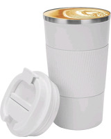 New | Travel Thermal Mug 510ml Stainless Steel | Double Walled Thermal Mug for Hot and Cold Drinks (White)