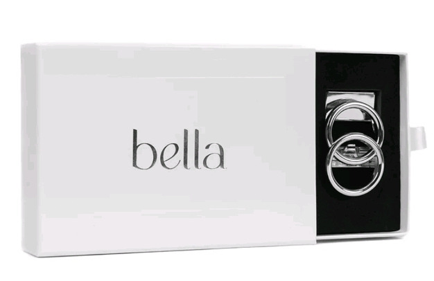 New | Womens Bella Belt | Vegan | Silver - Black * Retails $120 *