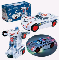 New | Electric Universal Deformation Autobots Toy Car |2024 New Transform Police Cars for Kids