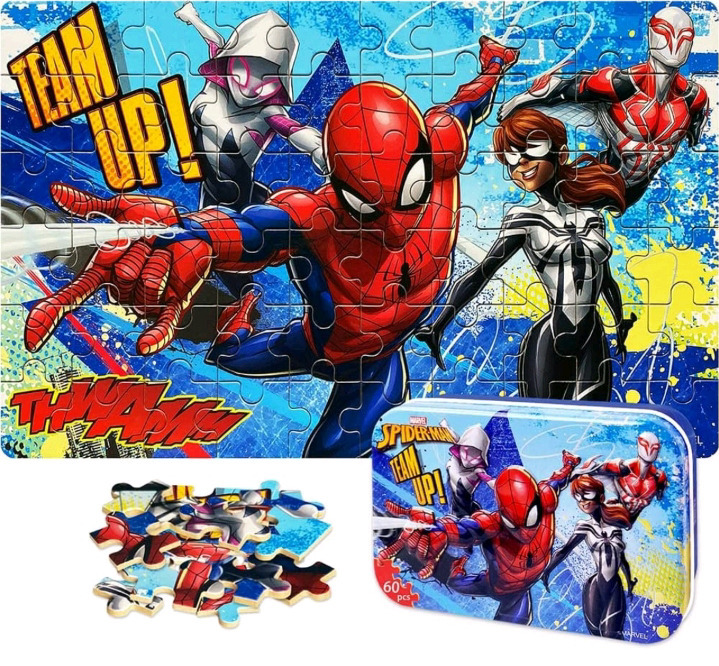 New | 60Pcs Marvel Spiderman Team Up Puzzle