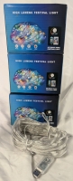 3 Boxes of High Lumens Festival Light Strands. Unknown Length.