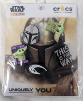 5 New Crocs Authentic Star Wars Madalorian Jibbitz Charms.