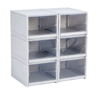 New OrganizeMe Set Of 6 Sliding Shoe Bins