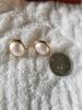 Beautiful 10k Yellow Gold Pearl Earrings - 3