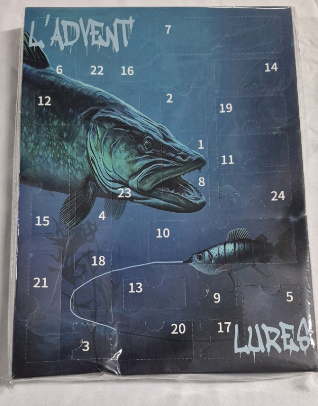 New Fishing Lures Advent Calendar 9.25 by 12.5"